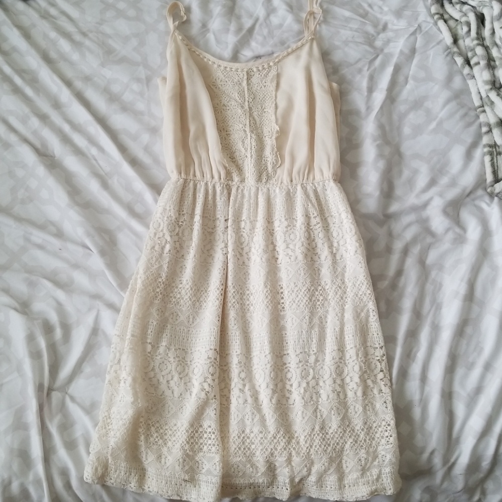 Cream Lace Dress